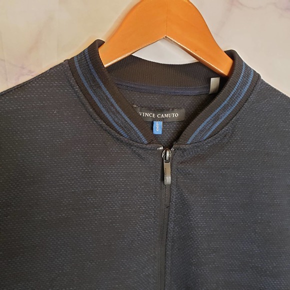 VINCE CAMUTO navy blue zipper up mens jacket L - Picture 4 of 6